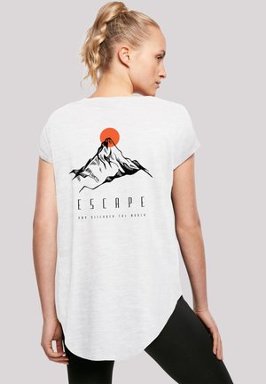 ESCAPE DISCOVER THE WORLD MOUNTAIN - Print T-shirt - weiß