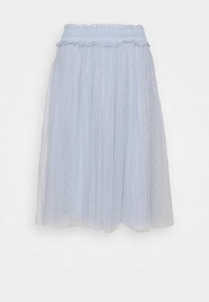 HONEYCOMB SMOCKED MIDI SKIRT EXCLUSIVE ELASTIC WAIST - A-line skjørt - bluemist