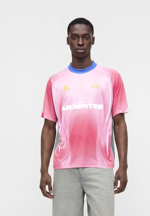 Kappa, AUTHENTIC MARAMA LES ARDENTES UNISEX - T-shirt con stampa - pink bonbon/blue sea