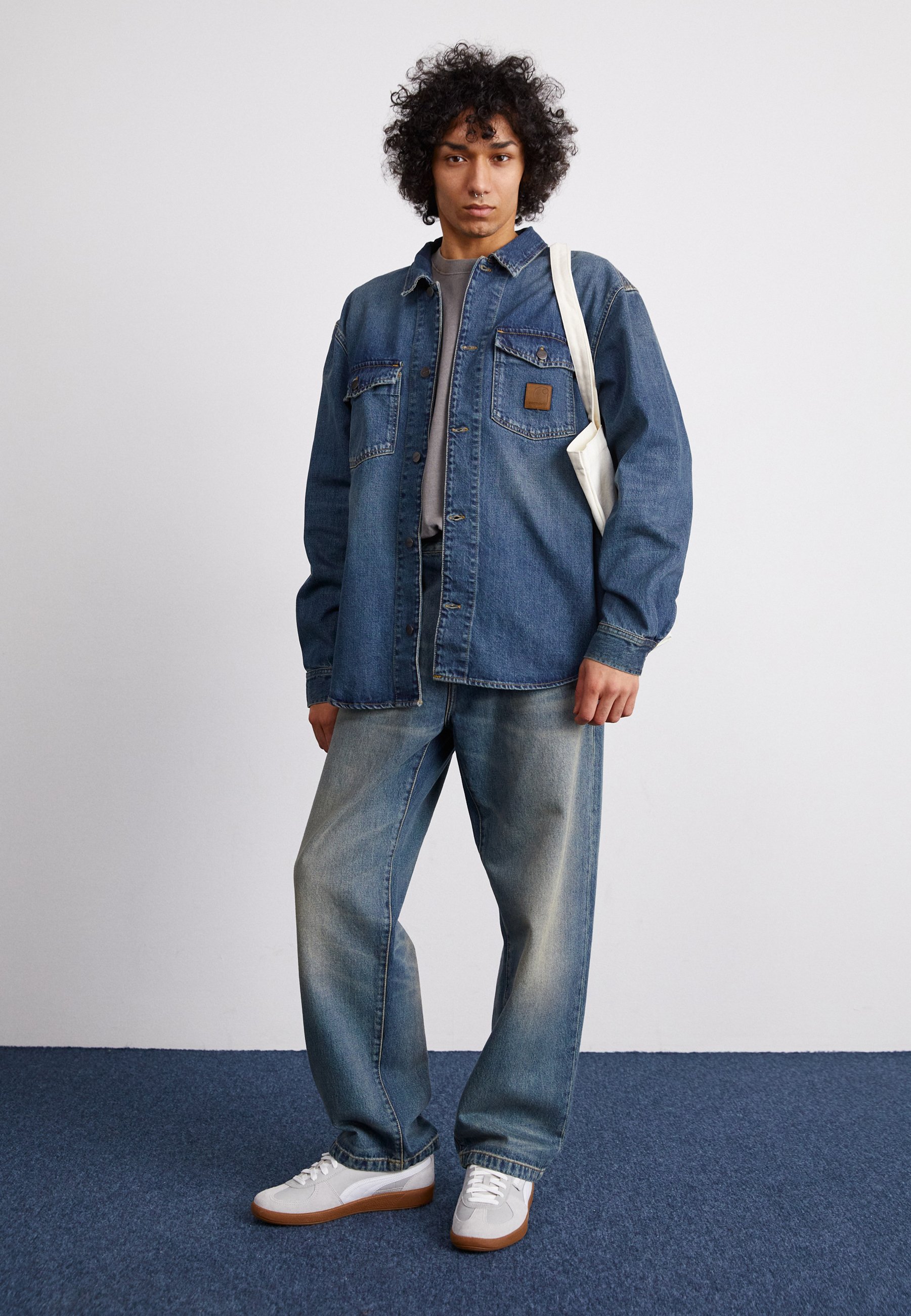 パンツ Carhartt wip Landon pant w32 Carhartt WIP LANDON PANT - Baggy jeans - blue/lichtblauw denim
