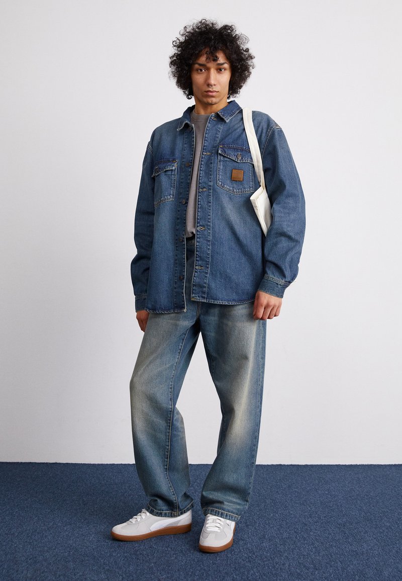 Carhartt WIP LANDON - Baggy Jeans - blue/light-blue denim - Zalando