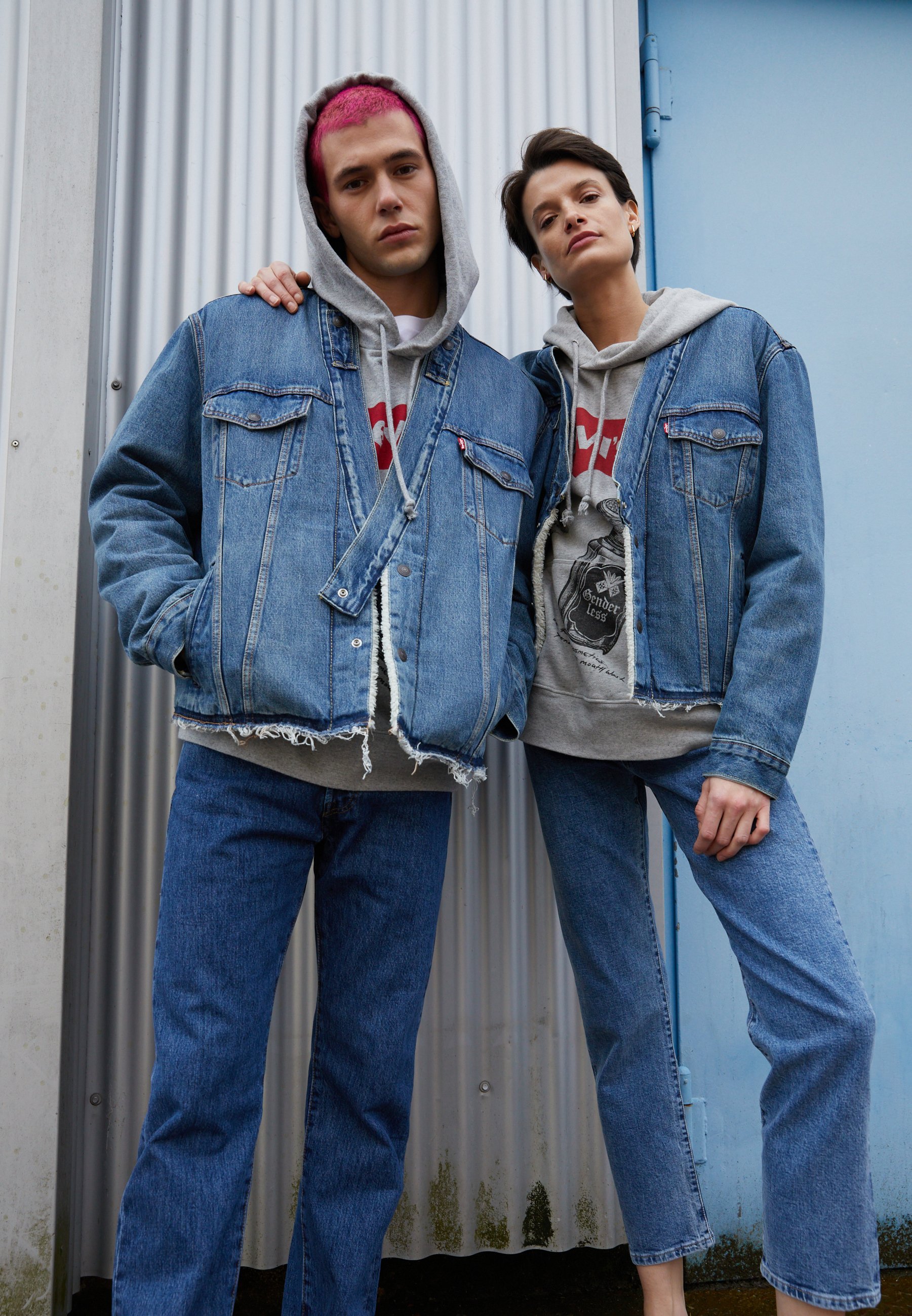 Levi's® LEVI'S X ATELIER RESERVÉ TYPE 3 SHERPA TRUCKER JACKET UNISEX - Denim  jacket - fable/blue denim - Zalando.ie