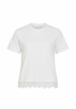 VILA, VINORA S/S LACE T-SHIRT - NOOS - T-shirt imprimé - bright white