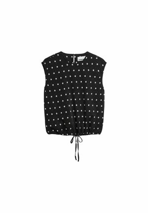 ARMEDANGELS, DOT DRAWSTRING - Blouse - black-white