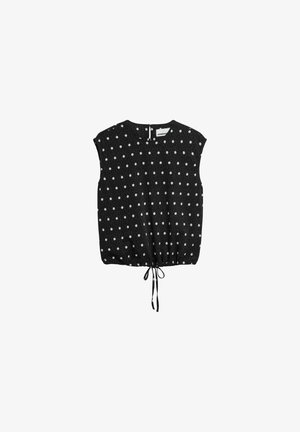 ARMEDANGELS, DOT DRAWSTRING - Bluse - black-white