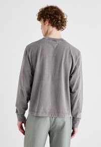 Abercrombie & Fitch PREMIUM VINTAGE BLANK CROP LOGO   - Hosszú ujjú felső - volcanic ash acid wash