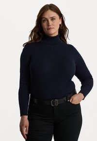 Lauren Ralph Lauren Woman RIB-KNIT ROLL NECK JUMPER - Camisola - navy
