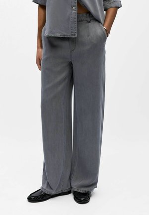 Stoffhose - light grey denim