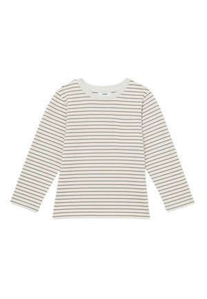 Reiss REISS KENNY STRETCH-COTTON STRIPE T-SHIRT - Longsleeve - off white camel