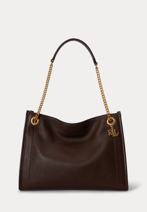 Lauren Ralph Lauren, PEBBLED LEATHER MEDIUM BRADLEY TOTE BAG - Τσάντα χιαστί - chestnut brown