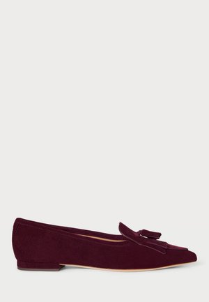 LONDYN SHEEP-SUEDE KILTIE BALLET FLAT
 - Ballerines - dark garnet
