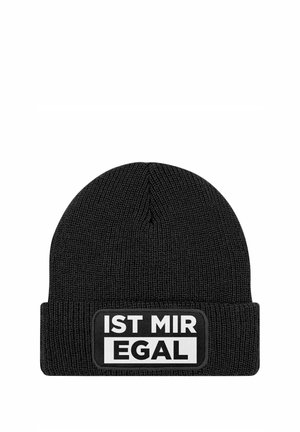 MIT PATCH SPRUCH IST MIR EGAL - Beanie - schwarz