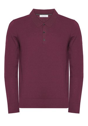 POLO 100% MERINOS - Polo - bordeaux