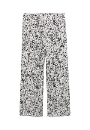 WIDE LEG MIT MUSTER - Pantalon classique - grey animal skin design