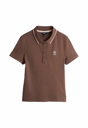 Next, REGULAR FIT - FITTED SHORT SLEEVE POLO TOP . - Poloshirt - chocolate brown