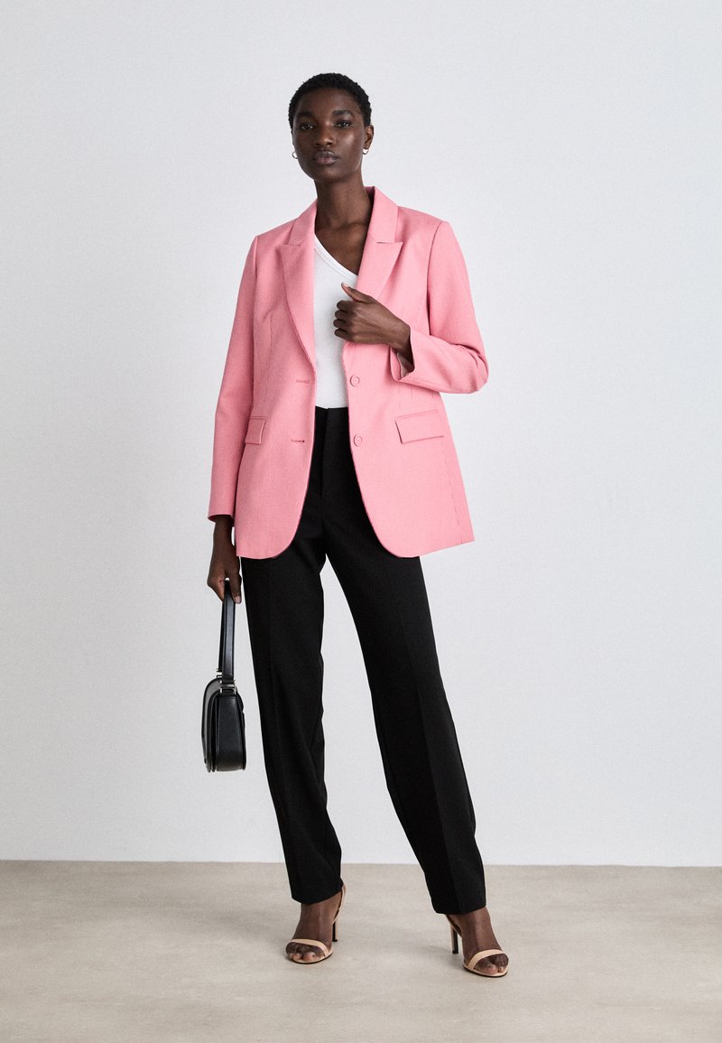 pink blazer black dress AKIRA A La Mode Mini Blazer Dress | Pink