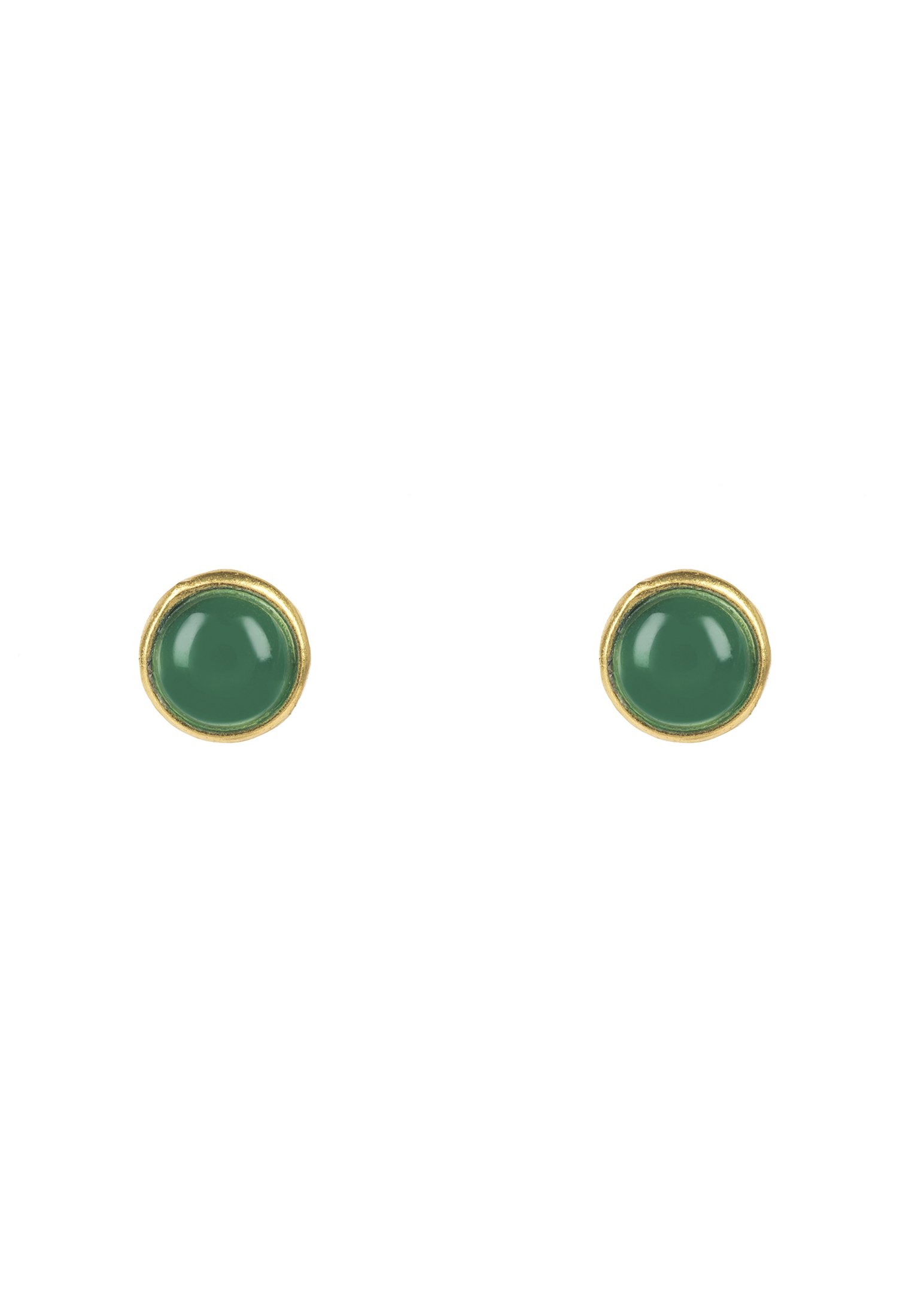 Latelita Orecchini Pendenti A Goccia In Onice Verde – Argento 925 Placcato Oro 22kt – 3 Cm