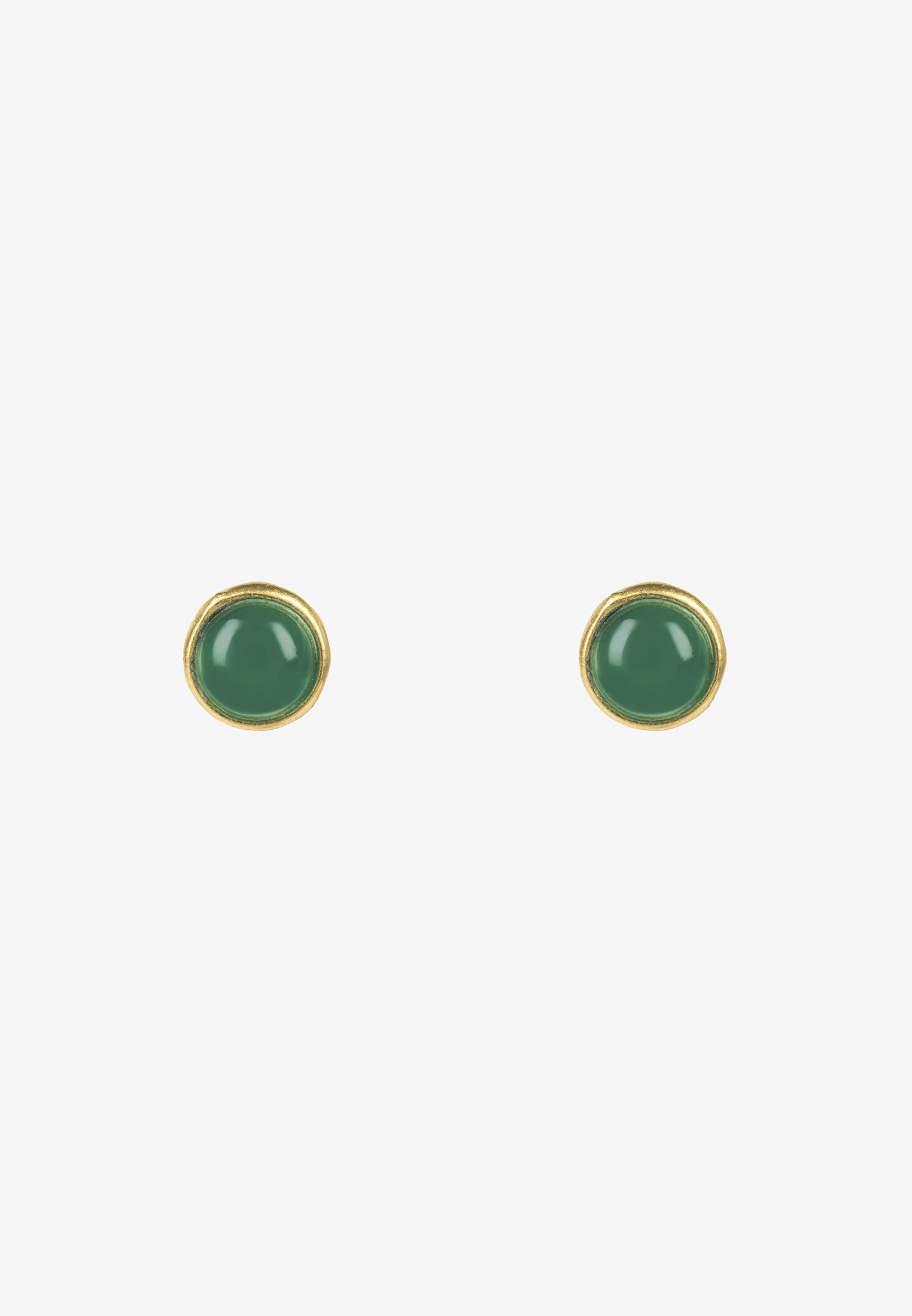 Latelita Orecchini Pendenti A Goccia In Onice Verde – Argento 925 Placcato Oro 22kt – 3 Cm