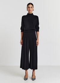 Calliope CULOTTE PIEGHE - Gonna lunga - ultrablack
