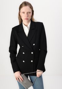 Good American PONTE EMBELLISHED DOUBLE BREASTED  - Suknjič - black