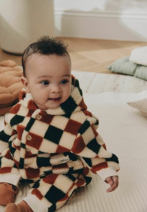 Next, REGULAR FIT - BORG BUTTON HOODED BABY PRAMSUIT - Jumpsuit - checkerboard