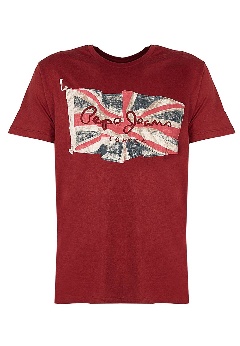 Pepe Jeans FLAG LOGO N PM508273 FLAG LOGO N Tshirt print brown