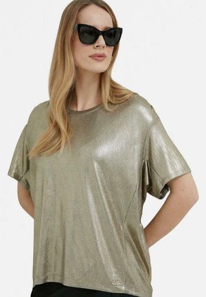 T-shirt con stampa - oro