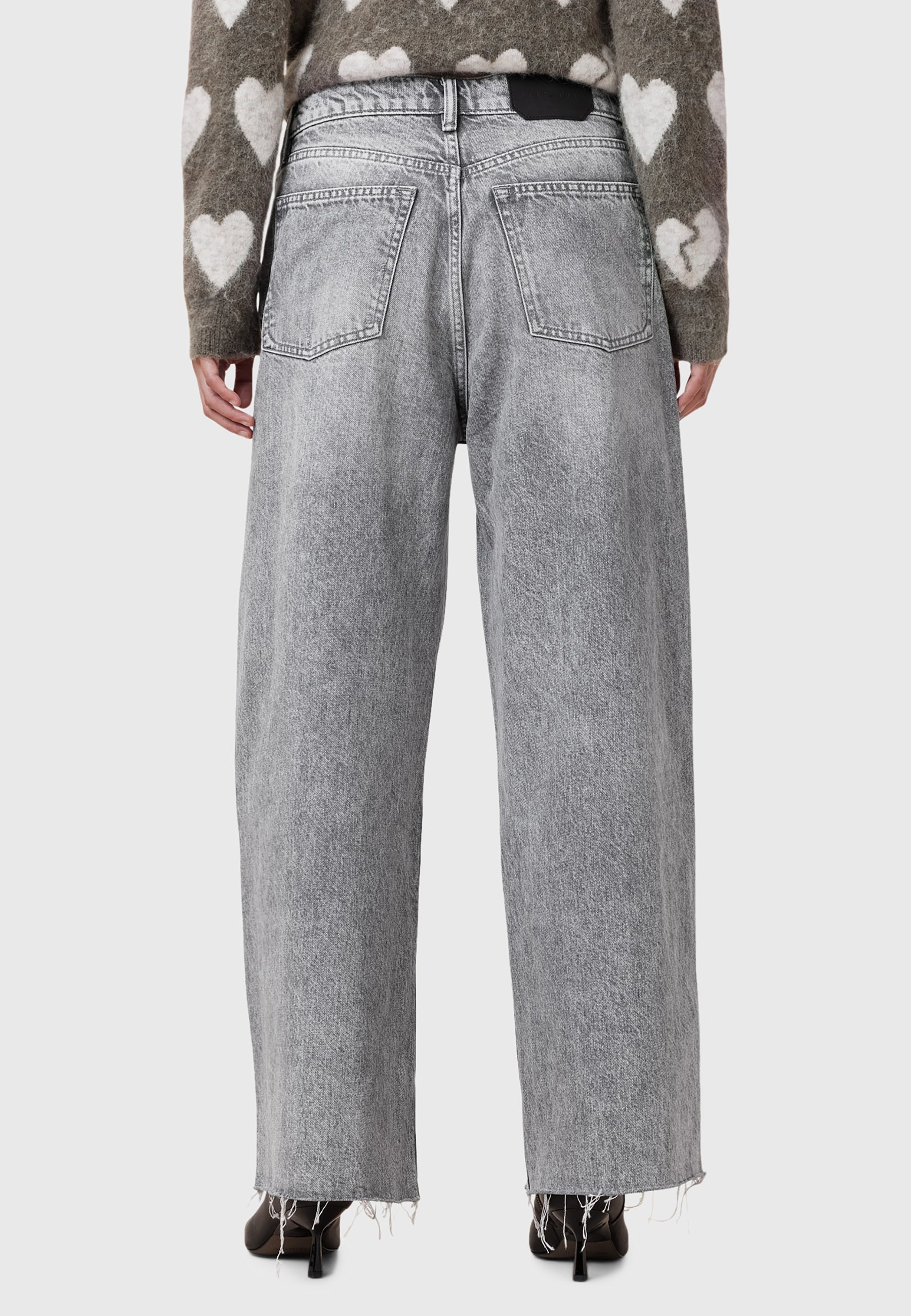 AllSaints AKI CROSSOVER - Relaxed fit jeans - washed grey/grey