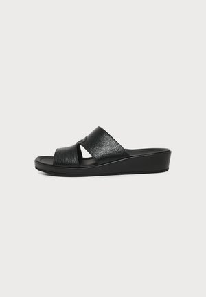 Emporio Armani, SABOT VITELLO GRANATO SCRUB - Sandales - nero