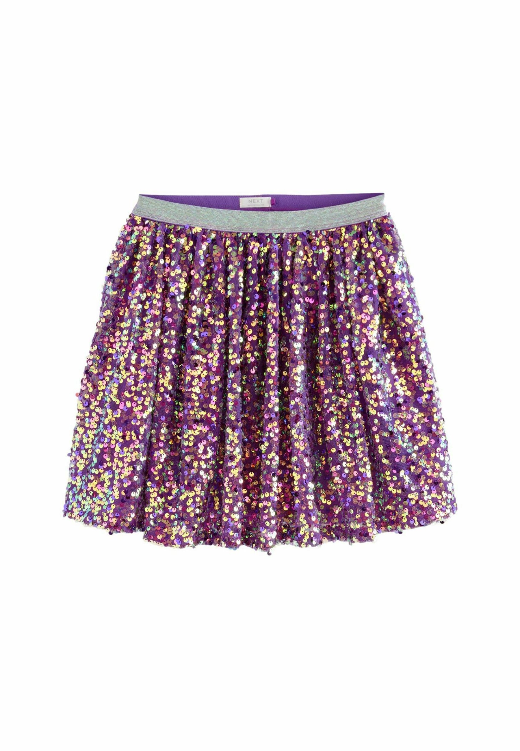 Next REGULAR FIT - A-line skirt - purple sequin/purple - Zalando