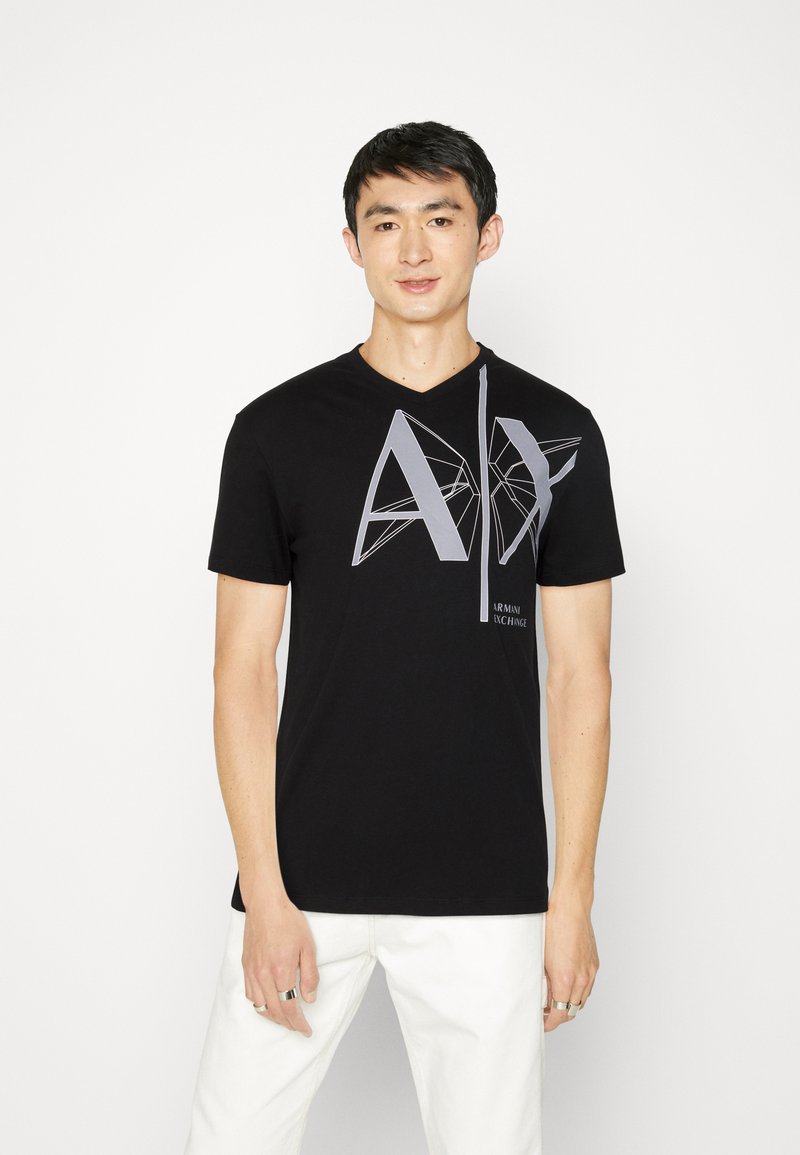 Armani Exchange Marškinėliai su spaudiniu black/juoda Zalando.lt