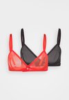 2 PACK - Sutien triunghi - black/red