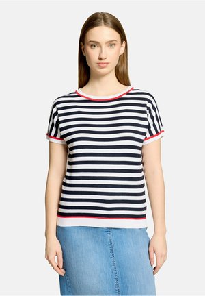 Betty Barclay, BETTY BARCLAY MIT STREIFEN STRICKPULLOVER - T-shirt imprimé - patch dark blue red
