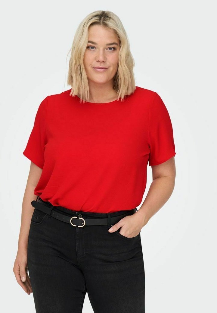 ONLY Carmakoma CARVICA LIFE  - T-shirt con stampa - high risk red