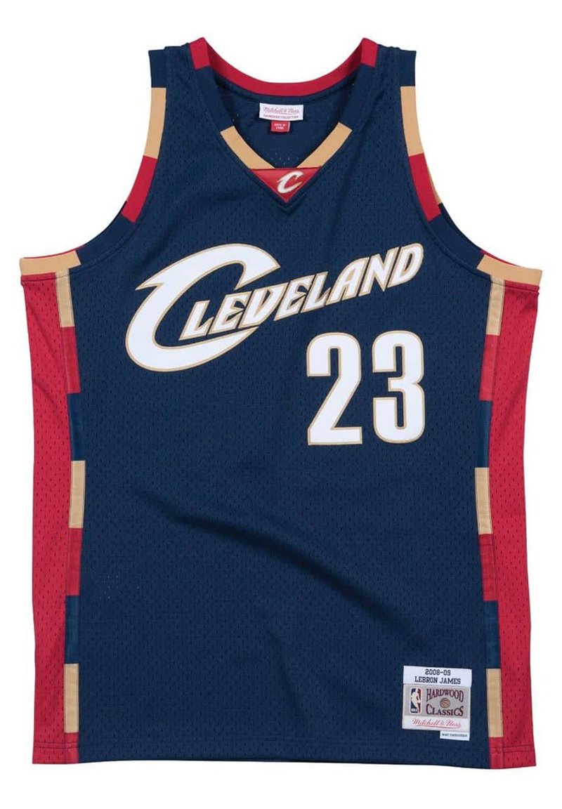 Mitchell & Ness - NBA SWINGMAN ALTERNATE CLEVELAND CAVALIERS 08 LEBRON JAME - Felső - navy, Nagyítás