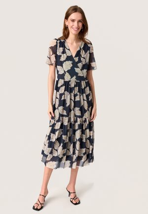 ALDORA - Day dress - navy leaf print