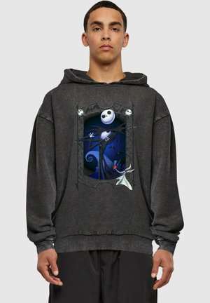 ABSOLUTE CULT THE NIGHTMARE BEFORE CHRISTMAS - PUMPKIN KING ACID WASHED - Hoodie - black