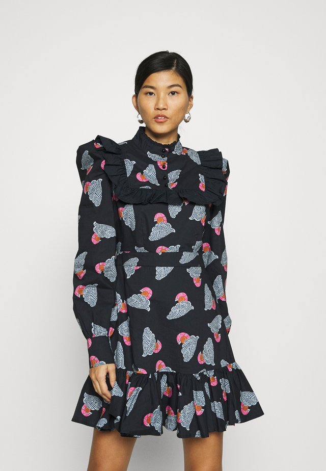 HAZEL - Vestido camisero - antracite/black