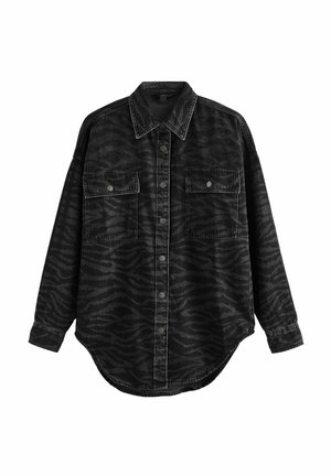 Next PRINTED - Button-down blouse - black zebra