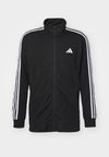 TRAIN ESSENTIALS 3-STRIPES HOODED - Träningsjacka - black