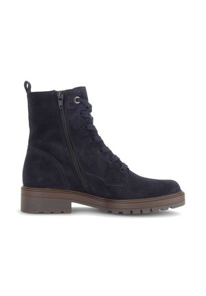 Gabor, GABOR SCHNÜRSTIEFELETTE - Lace-up ankle boots - darkblue so mocca
