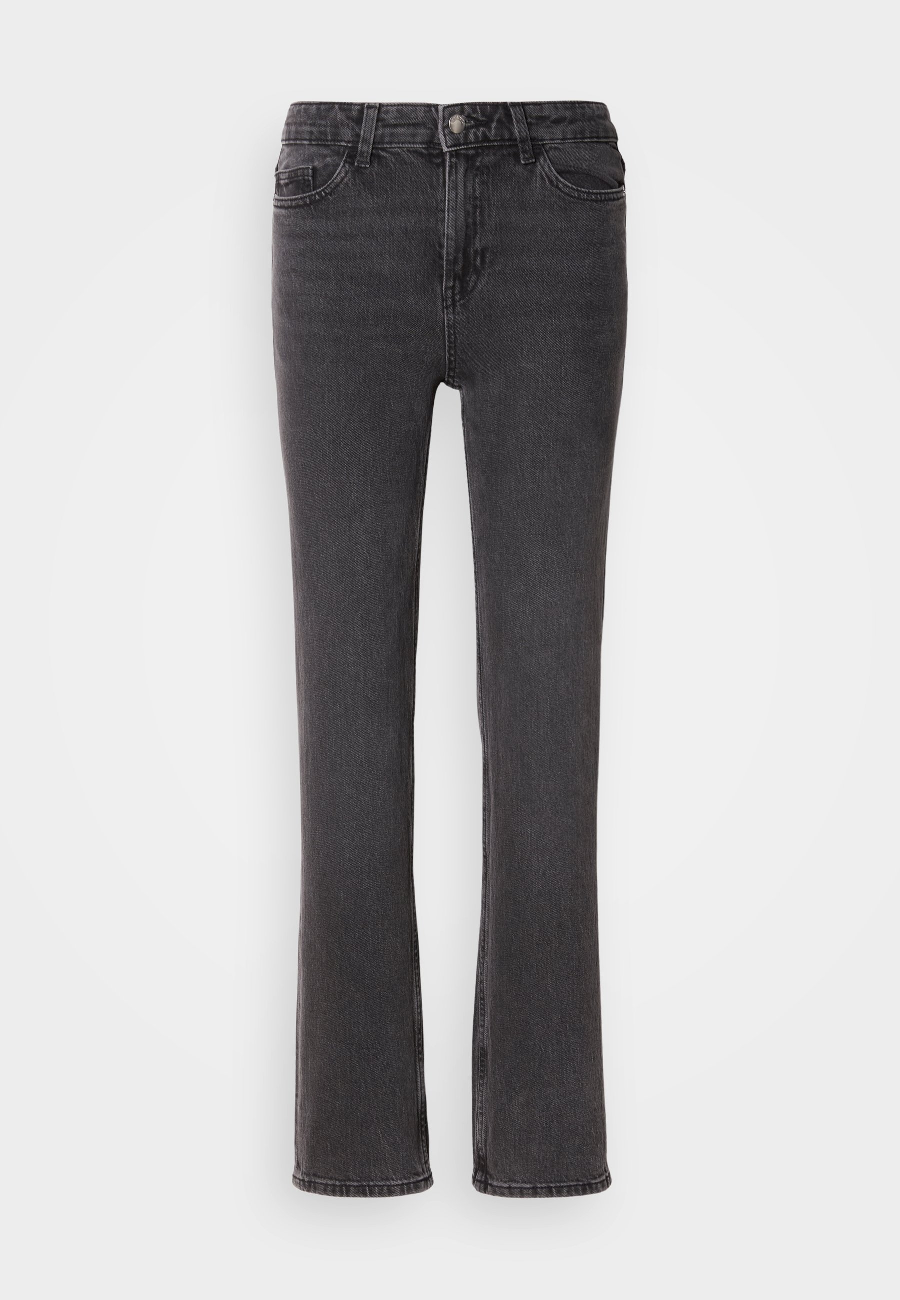 Lindex TROUSERS NEA - Tiesaus kirpimo džinsai - black denim/juoda