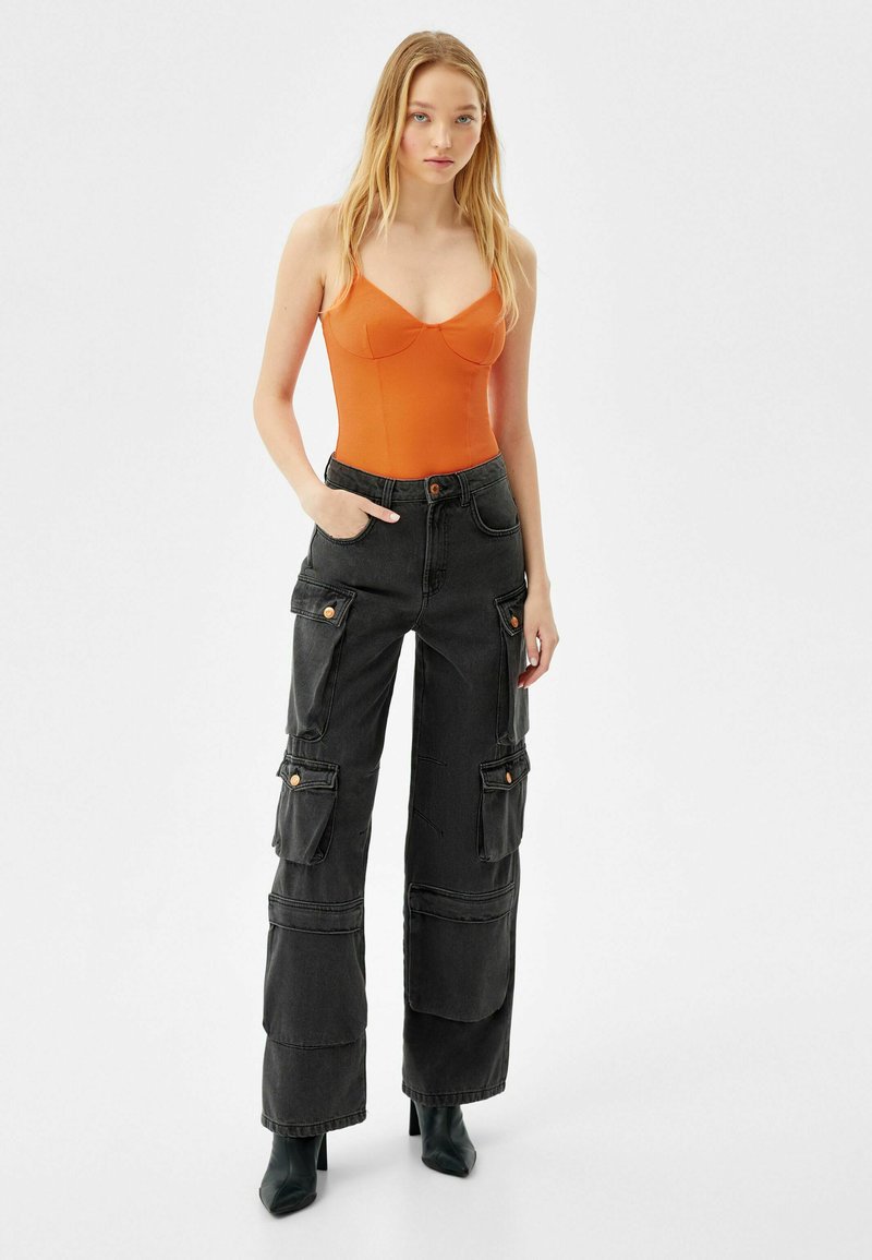 Damen T-Shirts | Bershka TANK Top orange - NH39361 Damen T-Shirts | Bershka TANK Top orange - NH39361
