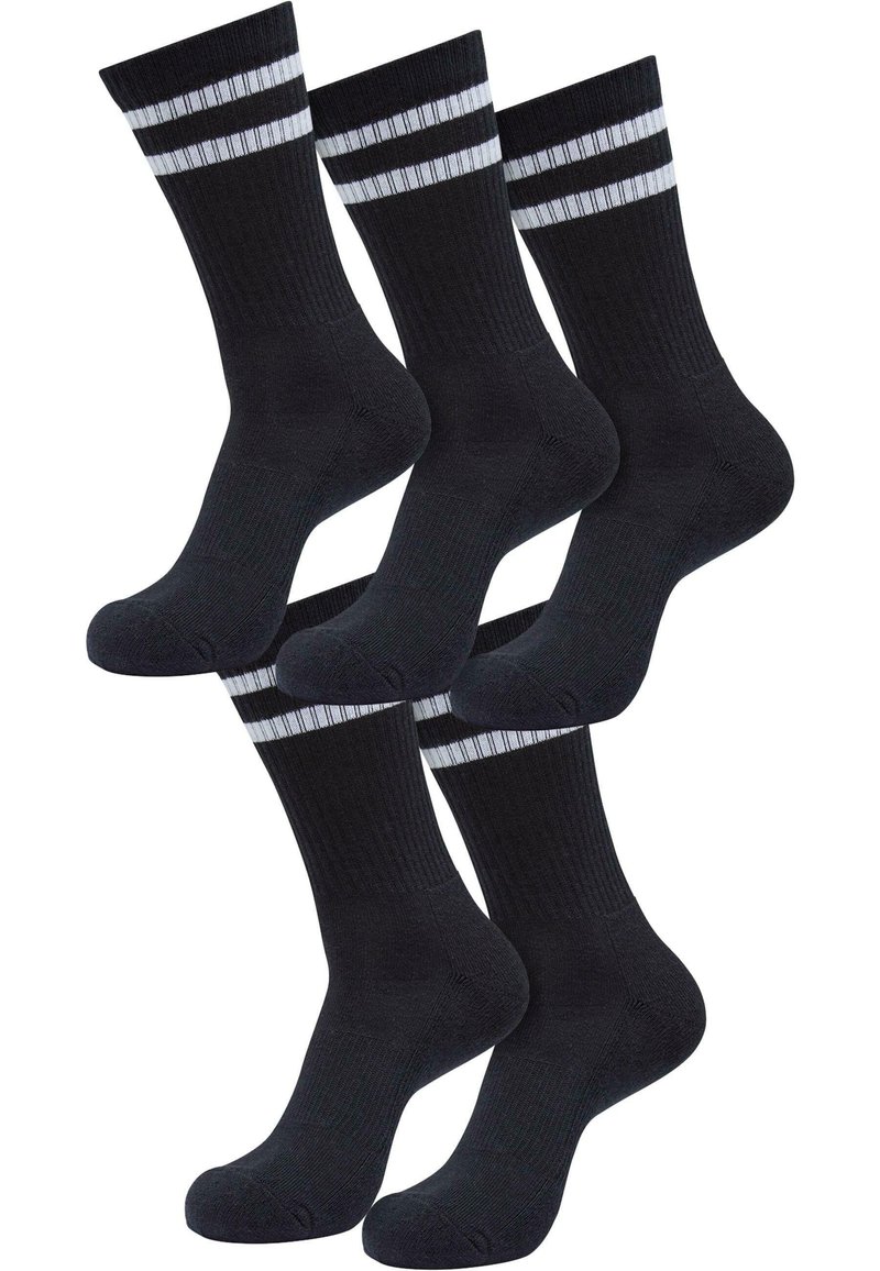 Urban Classics DOUBLE STRIPE  5-PACK - Strømper - black white