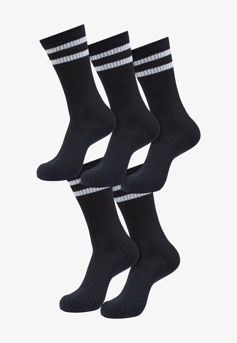 Urban Classics DOUBLE STRIPE 5-PACK - Strømper - black white