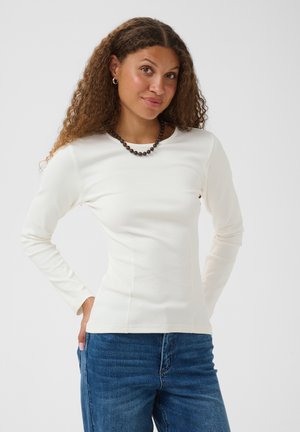 Kaffe, KAJAMILLA FITTED DART - T-shirt à manches longues - chalk