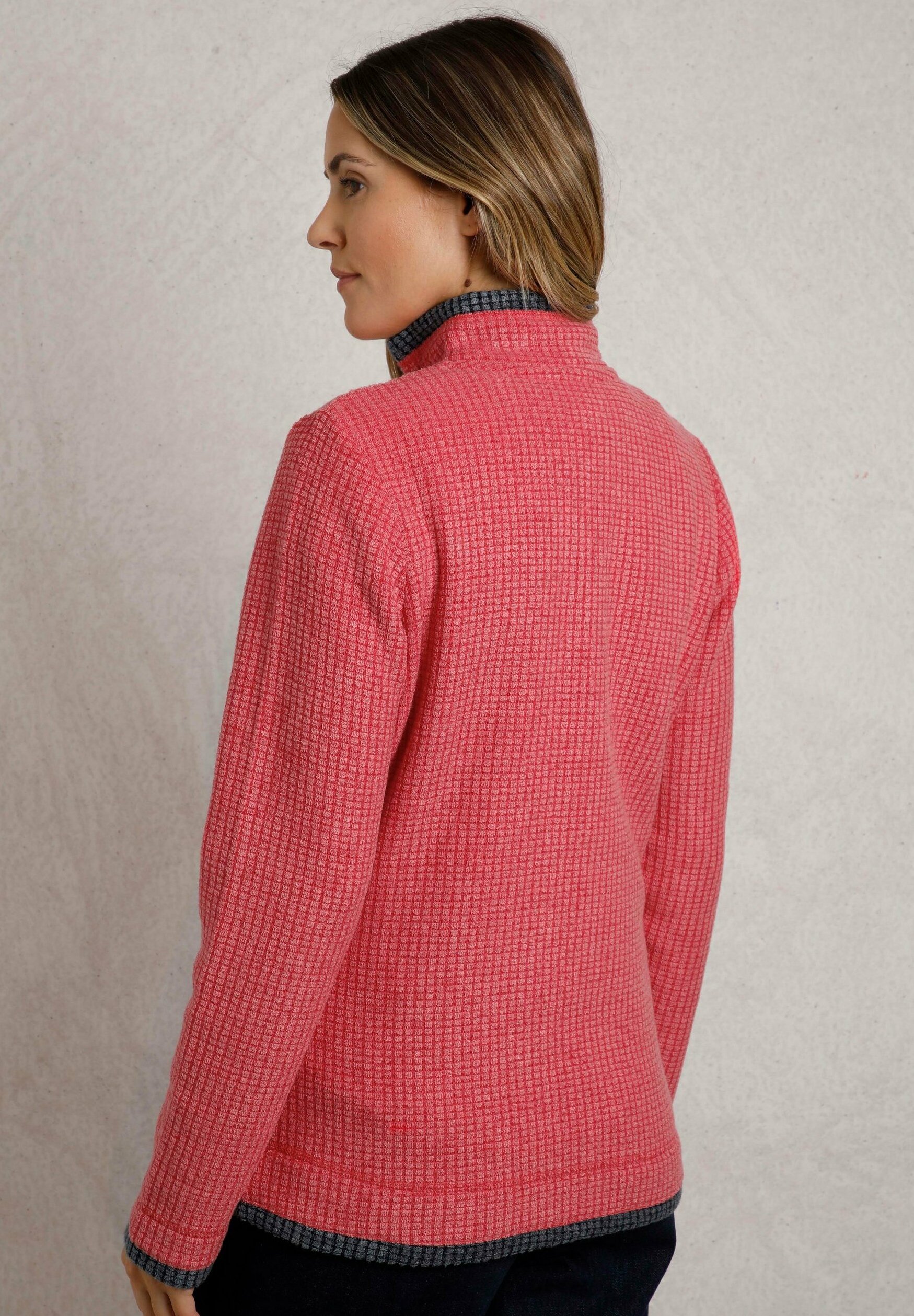 売れ筋商品|||ウィアードフィッシュ パーカー・スウェットシャツ レディース アウター BEYONCE 1/4 ZIP GRID - Fleece jumper - barberry red marl 65289__63279.1632488585.1280.
