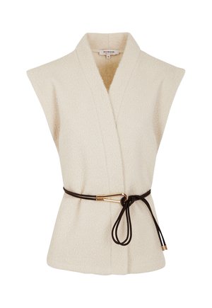 Morgan, MORGAN MORGAN SLEEVELESS JACKET - Waistcoat - ivoire