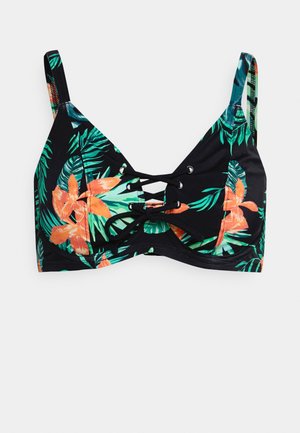 MIAMI BRIGHTS UNDERWIRED ROPE - Bikinitopp - black