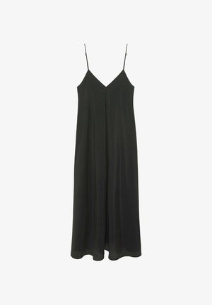 PULL&BEAR, FLOWING STRAPPY - MIDI DRESS - Jurk - dark grey